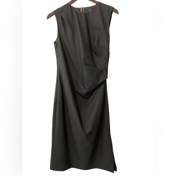 Dries Van Noten Devos Draped Sheath Black Dress Size 38 NWT - Picture 4 of 7